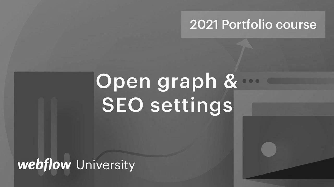 search engine optimisation titles, meta descriptions, and Open Graph settings — Build a custom portfolio in Webflow, Day 11