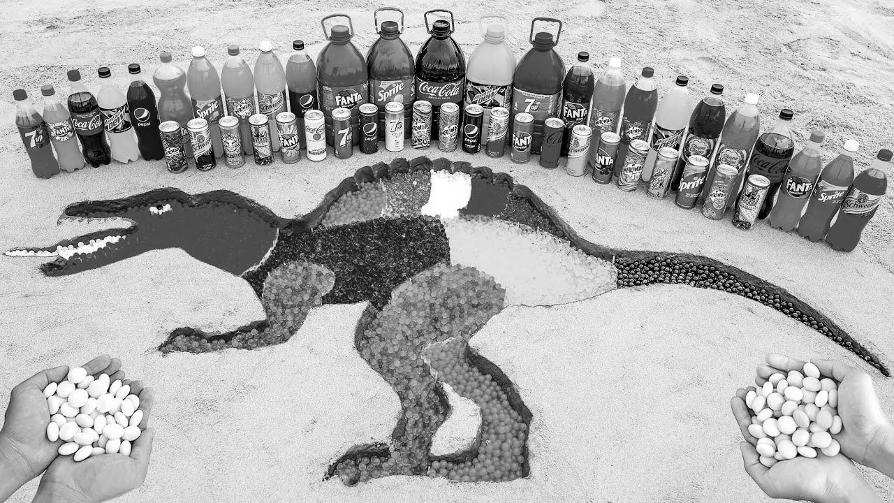 Easy methods to make Spinosaurus Dinosaur with Orbeez, Fanta, Sprite, Coca Cola, Mentos and Fashionable Sodas