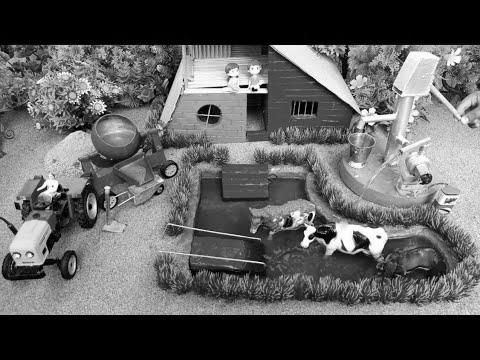 DIY tips on how to make cow shed |  bathe of animals |  horse home cow shed |  mini hand pump |woodwork |  #4