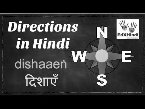 LEARN HINDI – How you can say 4 Instructions in Hindi East,West,North,South – Animation