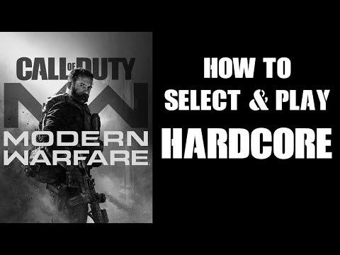 How To Discover, Select & Play HARDCORE Mode COD Modern Warfare 2019 Multiplayer PS4 Xbox One