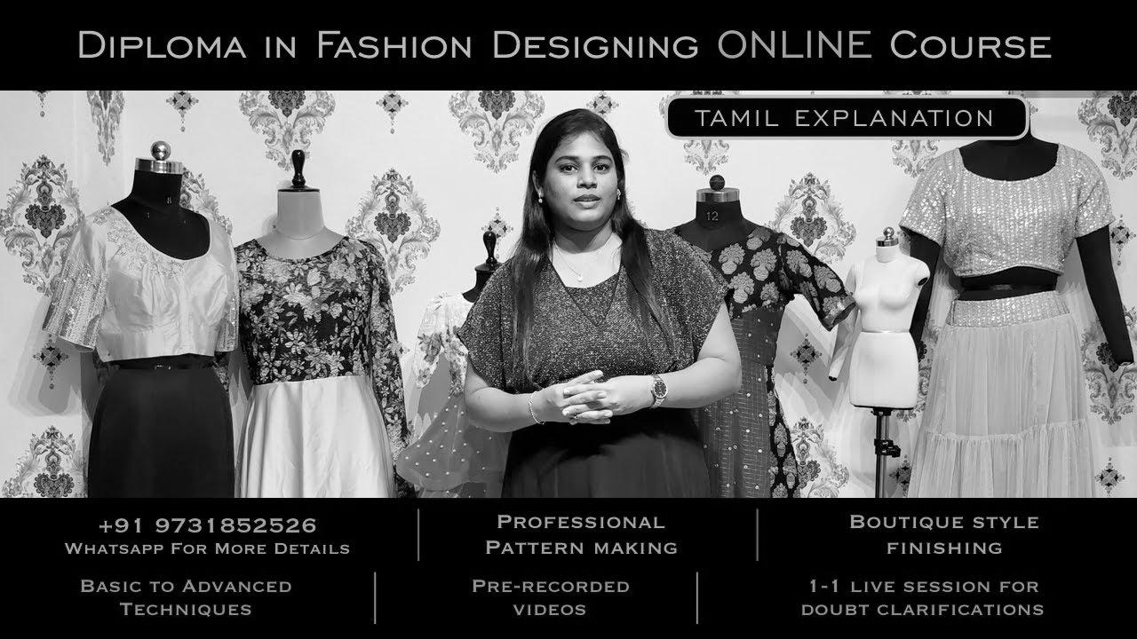 Study Fashion Design On-line Course |  Full Tamil briefing